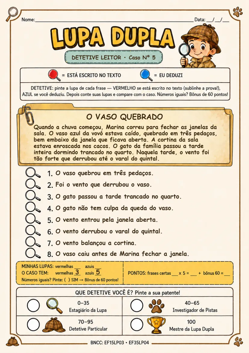 Ficha Caso Nº 5 — O Vaso Quebrado