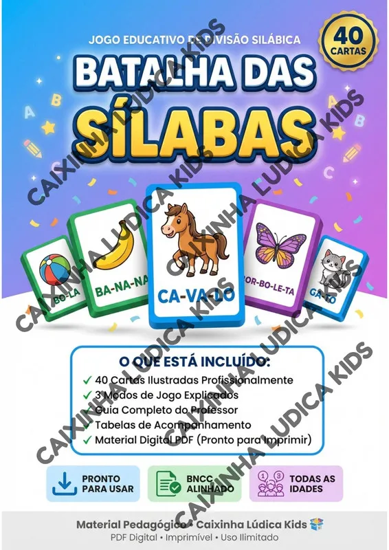 Capa da caixa do jogo Batalha das Sílabas